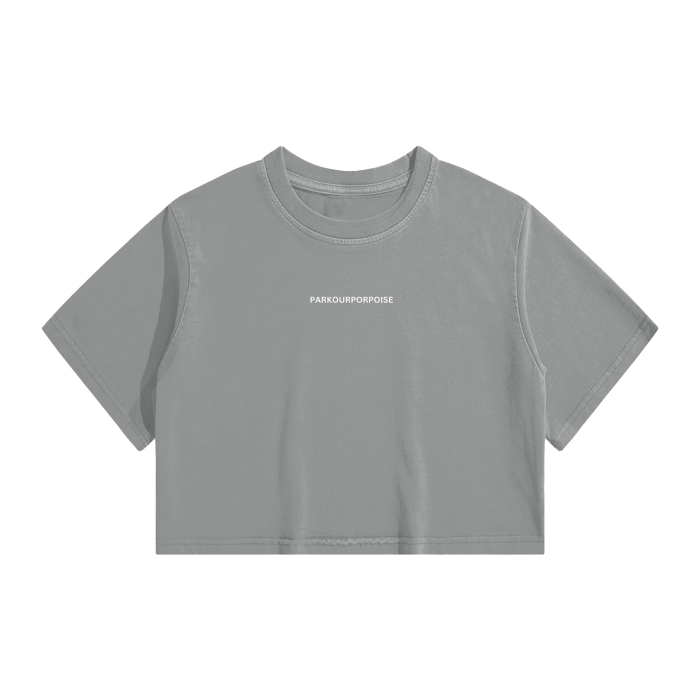 Washed Effect Crop Top - 220 GSM