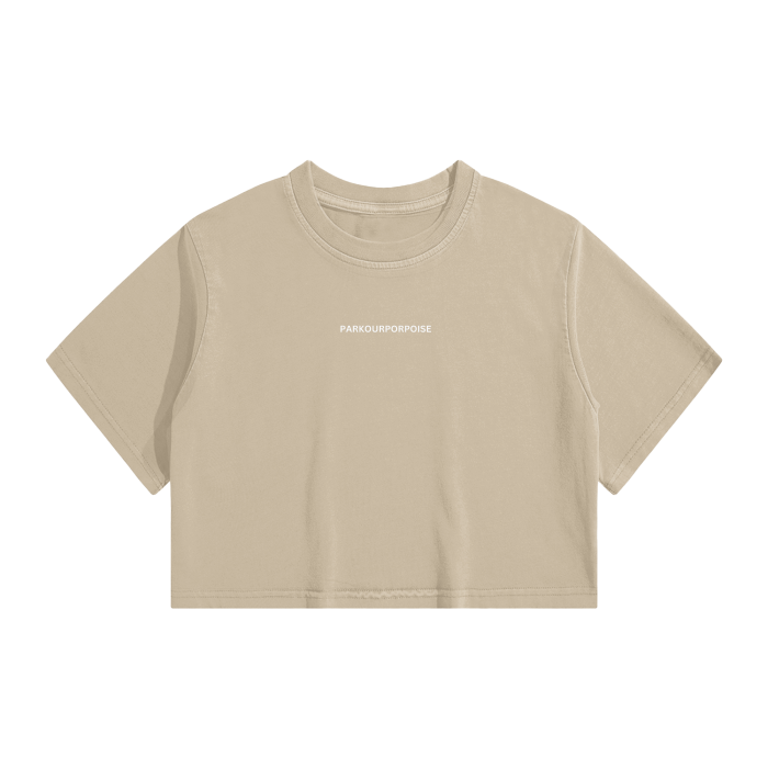 Washed Effect Crop Top - 220 GSM